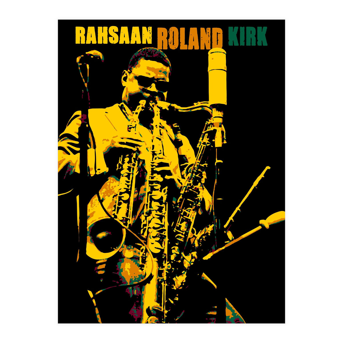Rahsaan Roland Kirk Jazz Musician Legend 2 (Print Only)