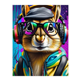 A Chipmunk In Headphones And Glasses (Print Only) thumbnail
