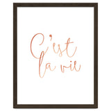 C'est la vie Rose Gold | Motivational Typography Quote Positivity | Handwritten Good Vibes Celebrate thumbnail