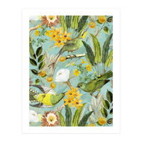 Exotic Birds in Flower Jungle (Print Only)