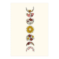 Floral Phases Of The Moon (Print Only)