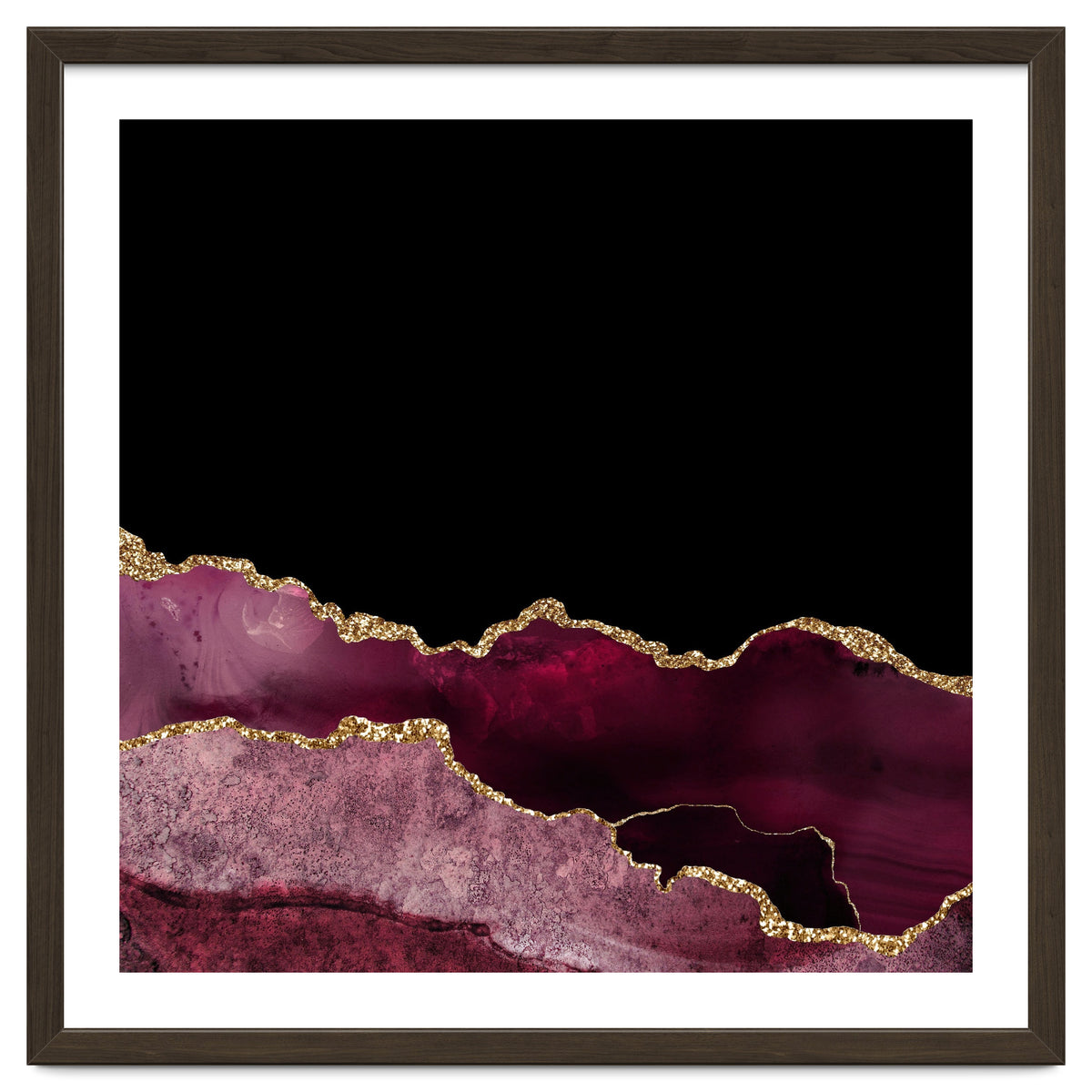 Burgundy & Gold Agate Texture 10