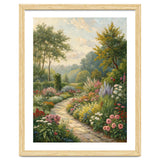 Enchanted English Cottage Garden Oil Painting thumbnail