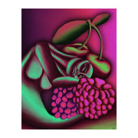 Sleepy Among The Berries And Cherries  (Print Only)