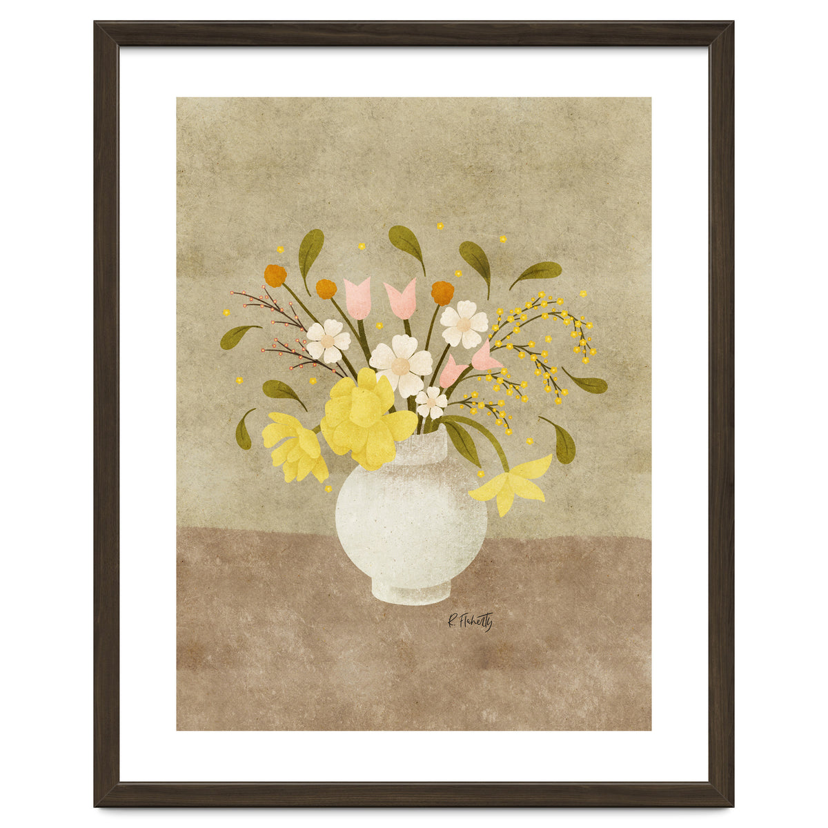 Spring Vase Of Tulips