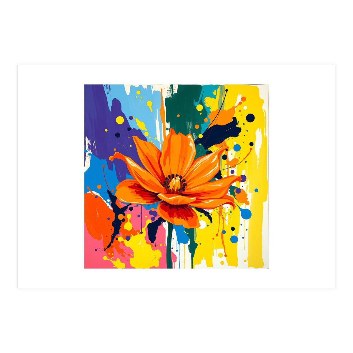 Modern Vibrant Flower (Print Only)
