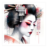 Crimson Kanzashi Modern Geisha (Print Only) thumbnail