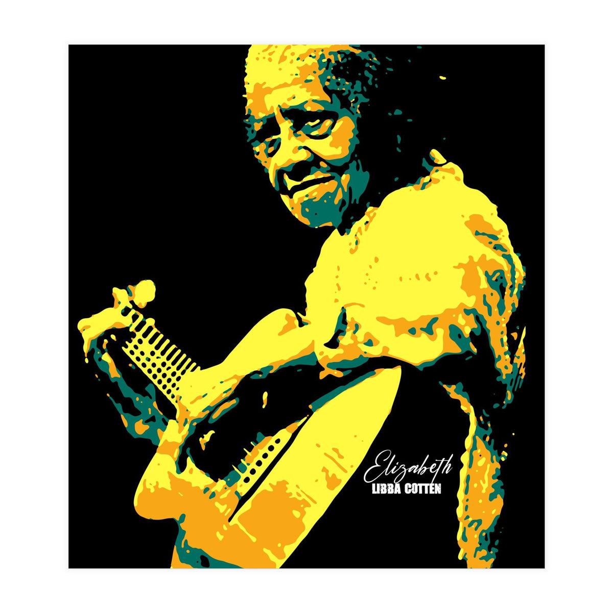 Elizabeth Cotten American Folk and Blues Musician Legend (Print Only)