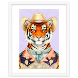 Tiger Portrait in Hat Wild Cowboy Fashion thumbnail