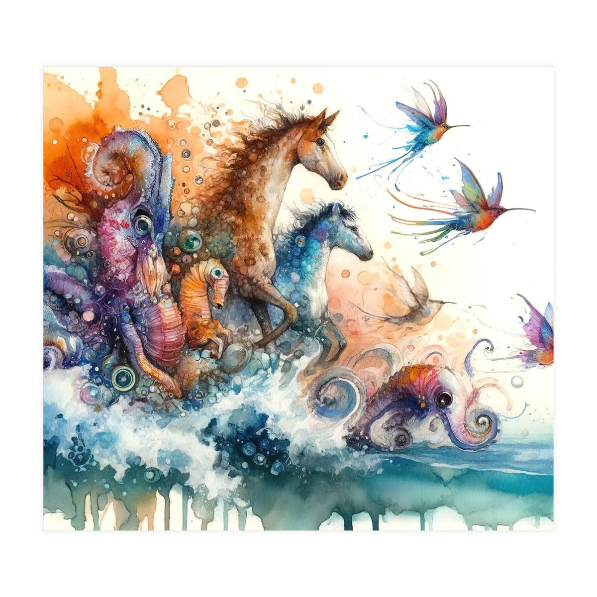 Surreal Ocean Creatures (Print Only)