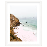 Pink Trails, Beach Tropical Travel Ocean Pastel Digital Art, Photography Sea Scenic Nature Landscape thumbnail