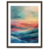 Ethereal Abstract Mountain Mist Painting