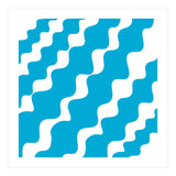 Slanting Blue Wavy Pattern (Print Only) thumbnail