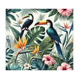 Tropical Toucans in Lush Jungle Foliage (Print Only) thumbnail