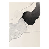 Abstract Black And White Organic Flowing Lines Art (Print Only) thumbnail