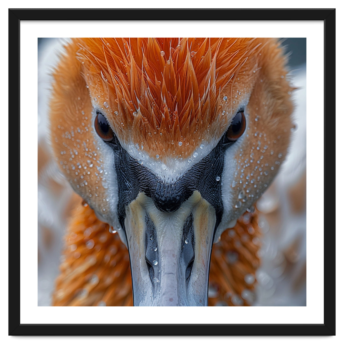 Close Up Of A Pelican's Beak With Water Droplets