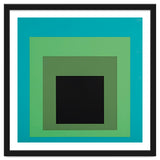 JOSEF ALBERS - HOMAGE TO THE SQUARE GREEN BLACK thumbnail