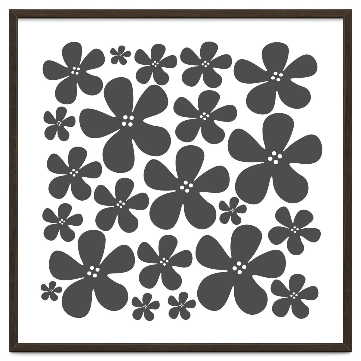 Grey Flowers Pattern