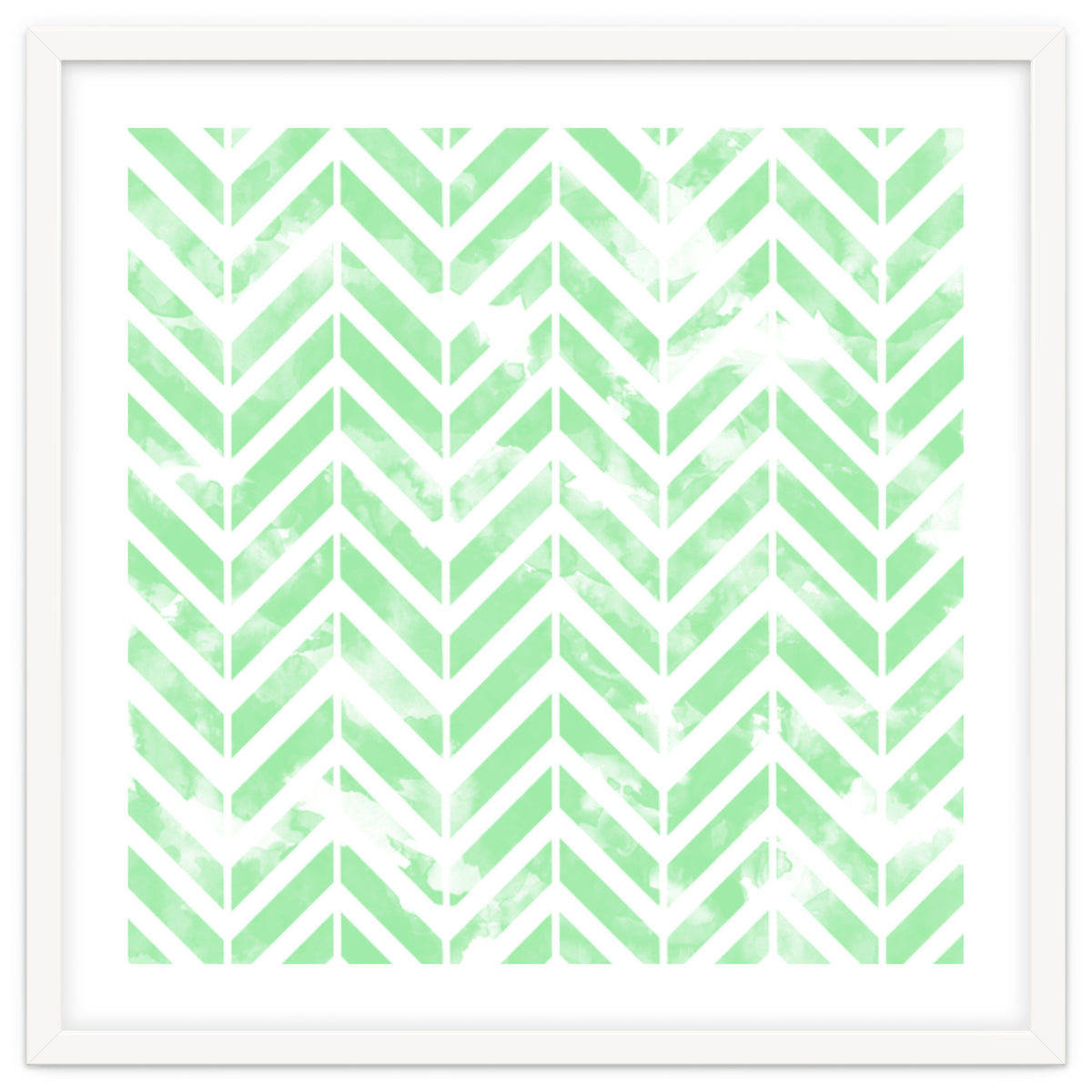 Shabby Green Chevron
