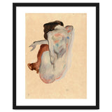 Crouching Nude in Shoes and Black Stockings, Back View. thumbnail