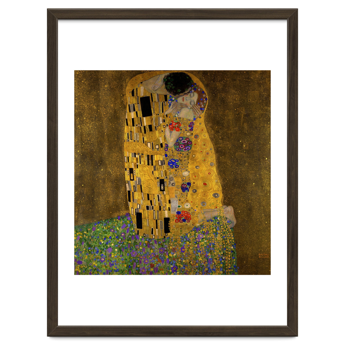 Gustav Klimt The Kiss Gold Romantic Art
