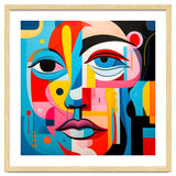 CUBIST HARMONY,  face, the essence of Cubist inspiration in a fragmented vibrant spectrum. thumbnail