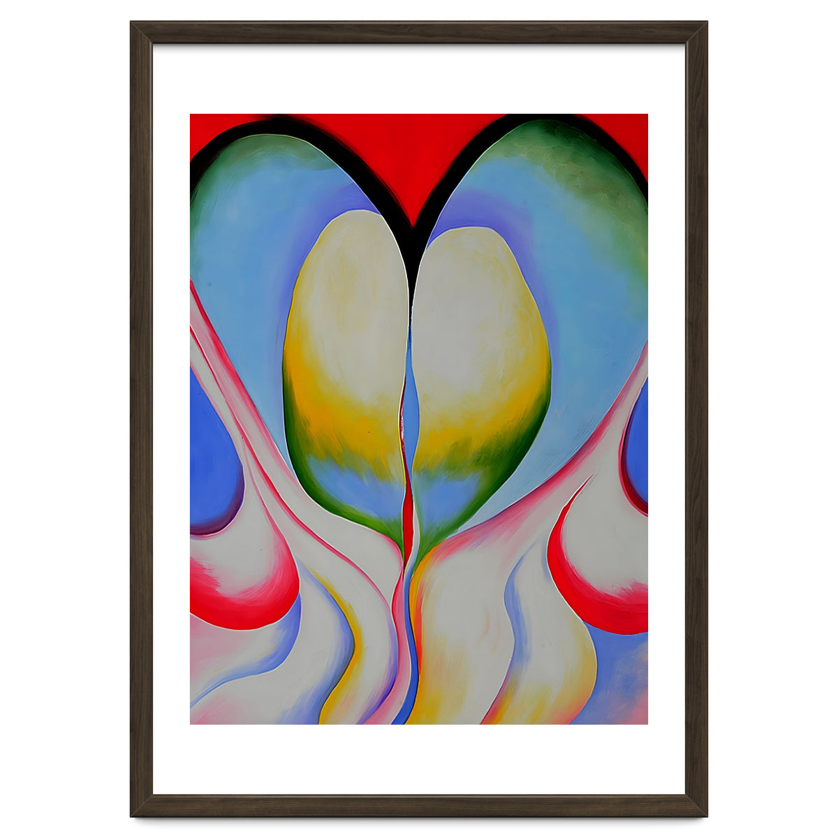 Georgia O’Keeffe – Series 1, No. 8 (1918) | Expressive Abstract Watercolor of Organic Rhythm and Modernist Form