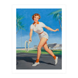 Pinup Girl On The Tennis Course (Print Only) thumbnail