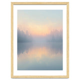 Misty Sunrise Over Pine Forest Lake thumbnail