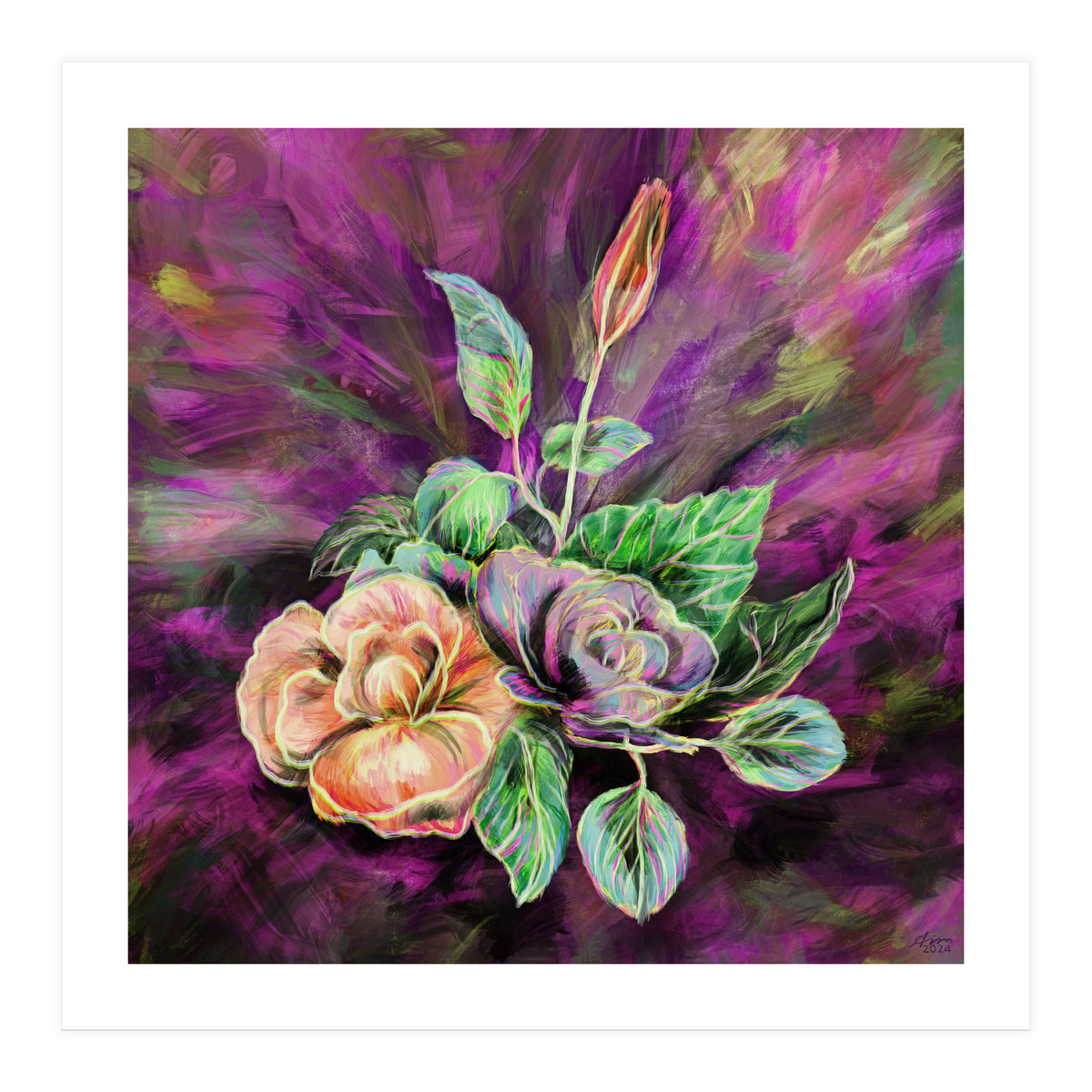 Bloom I (red) (Print Only)