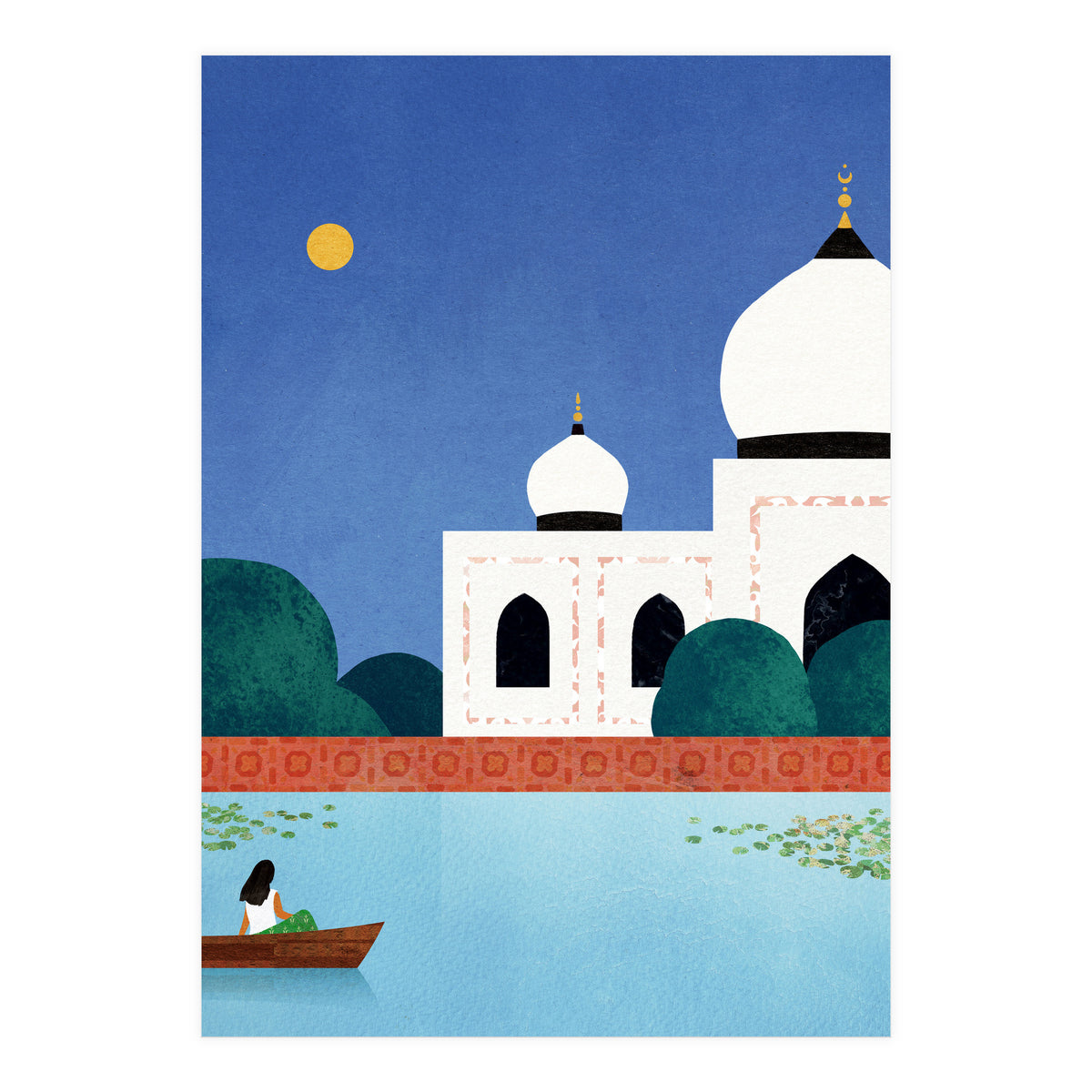 Taj Mahal Boat Ride (Print Only)