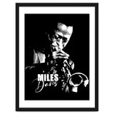 Miles Davis American Jazz Trumpeter in Grayscale thumbnail