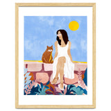 Butterscotch, Cats Pets Cat Mom Watercolor Painting, Pet Parent Animals Quirky Bohemian thumbnail