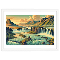 Vintage Iceland, Landscape Poster
