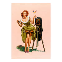 Sexy Pinup Woman On Photo Session (Print Only)