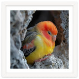 Cute Lovebird Perched On A Rock In A Cave thumbnail