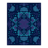 Clovers And Flowers Night Blue (Print Only) thumbnail