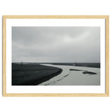 River passing through a black volcanic road - Iceland thumbnail