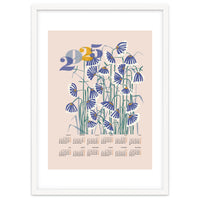 calendar 2025 pastel flowers