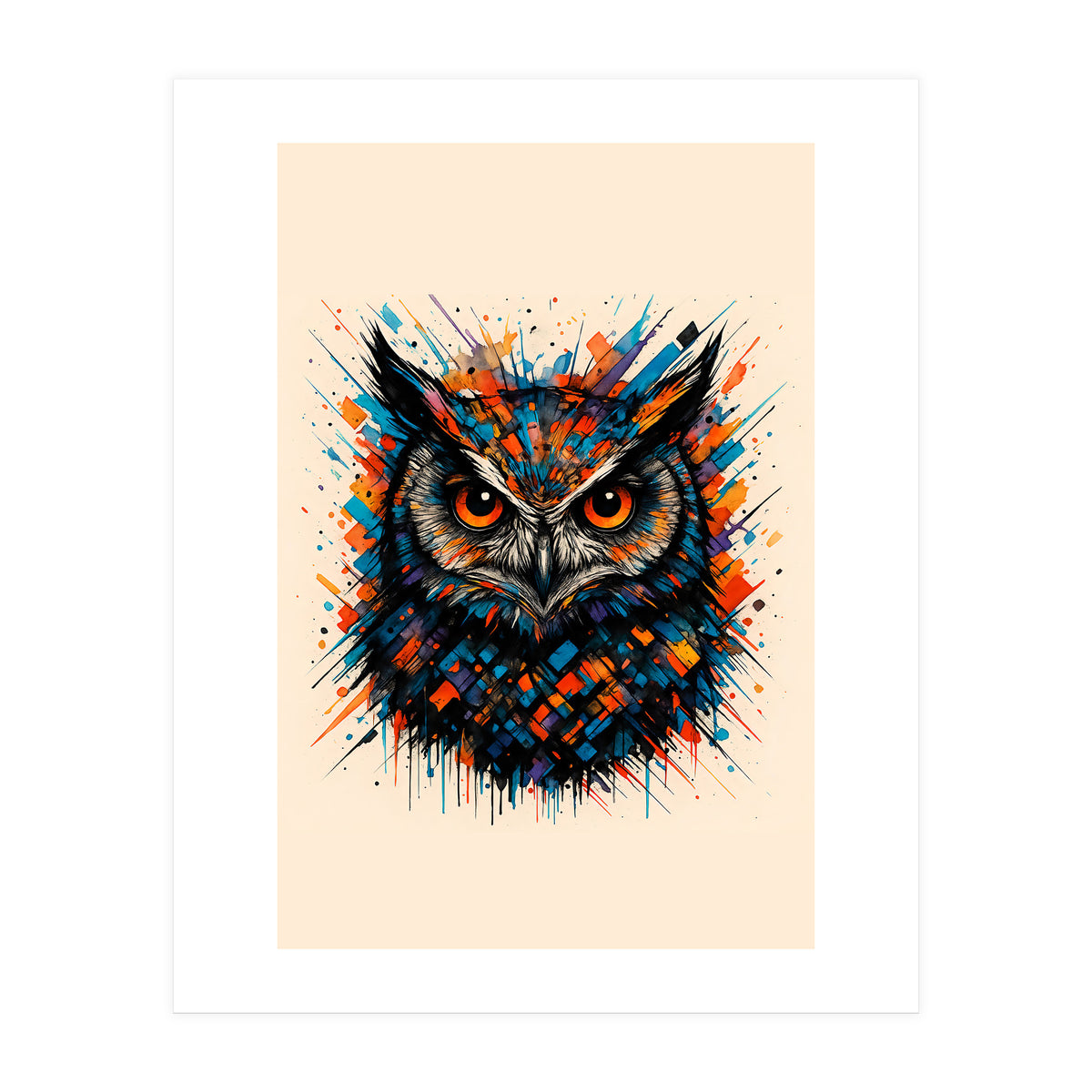 Owl Animal Watercolor (Print Only)