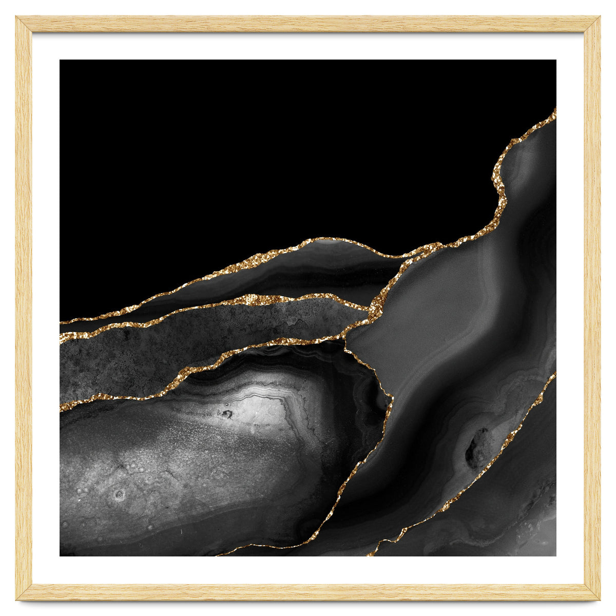 Black & Gold Agate Texture 04