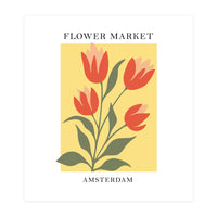 Amsterdam Flower Market - Modern Colorful Botanical Print (Print Only)