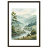 Serene River Valley in Soft Watercolor thumbnail