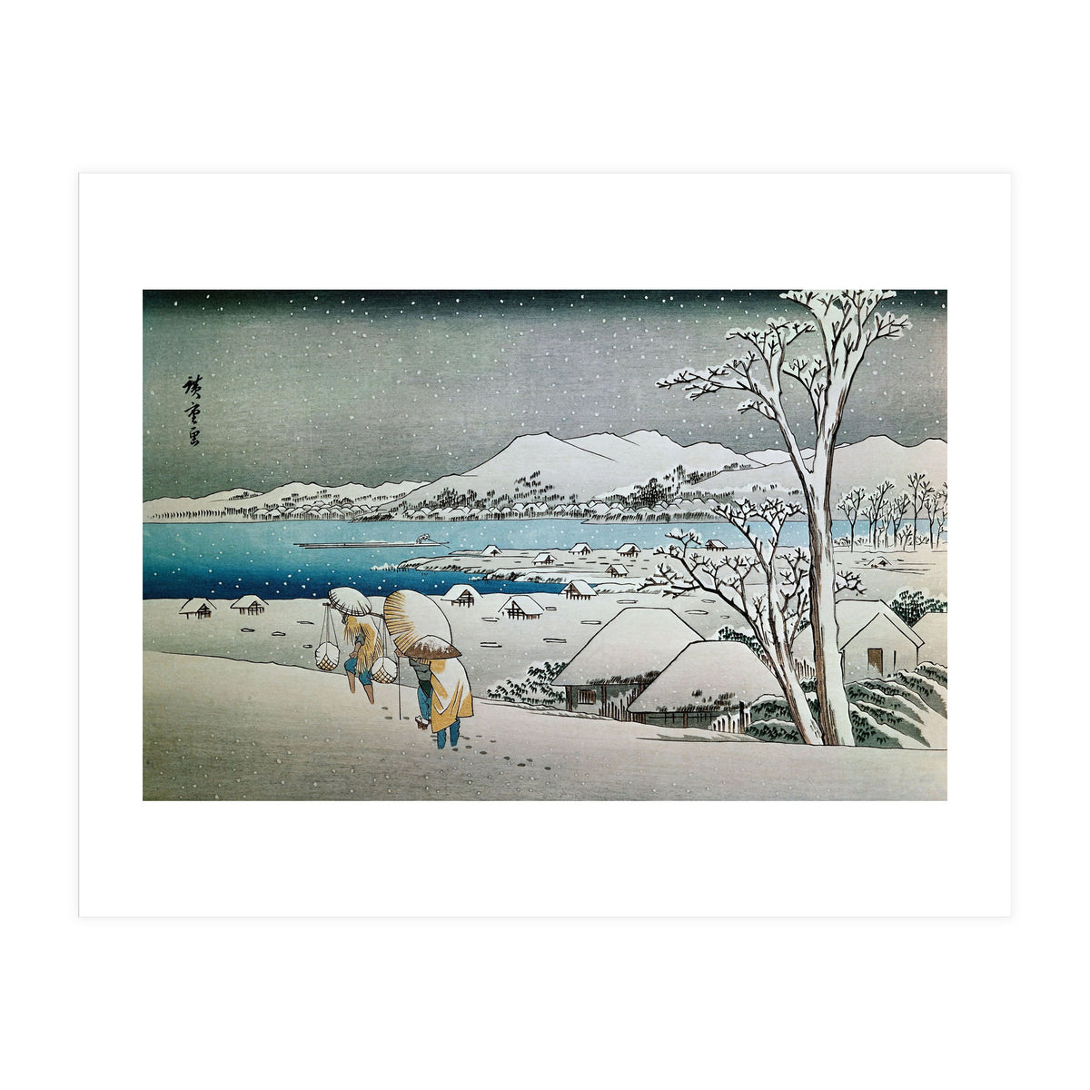 SNOW LANDSCAPE - JAPANESE ENGRAVING - 19TH CENTURY. (Print Only)