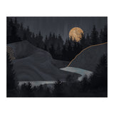 Abstract Landscape Midnight Moon (Print Only) thumbnail