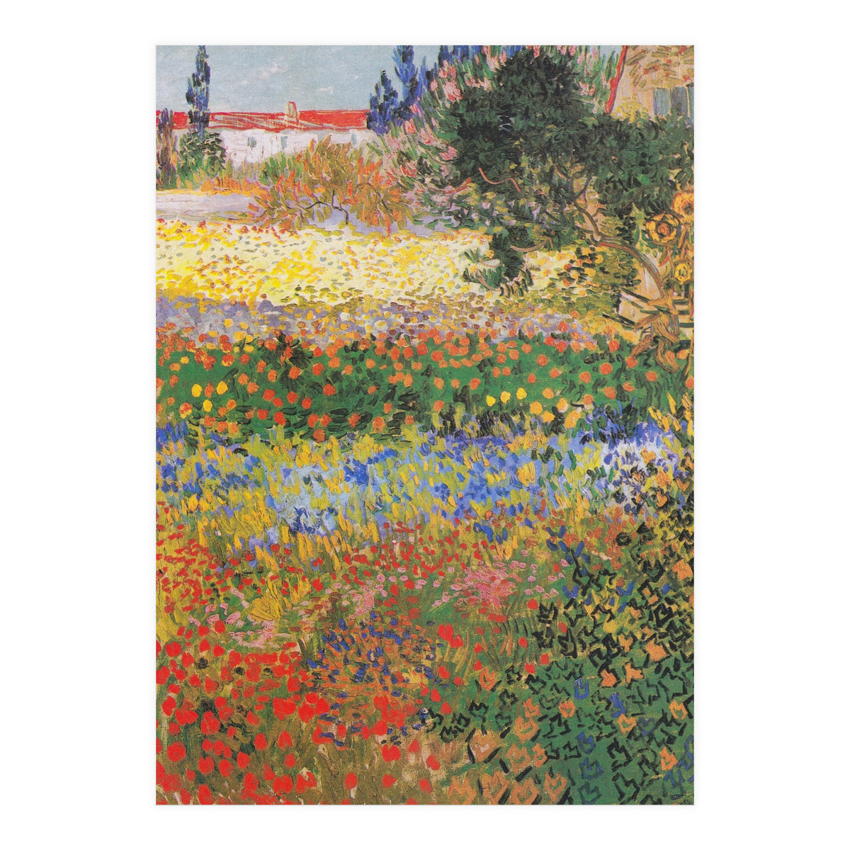 Vincent van Gogh – Flowering Garden – Classic Floral Masterpiece (Print Only)
