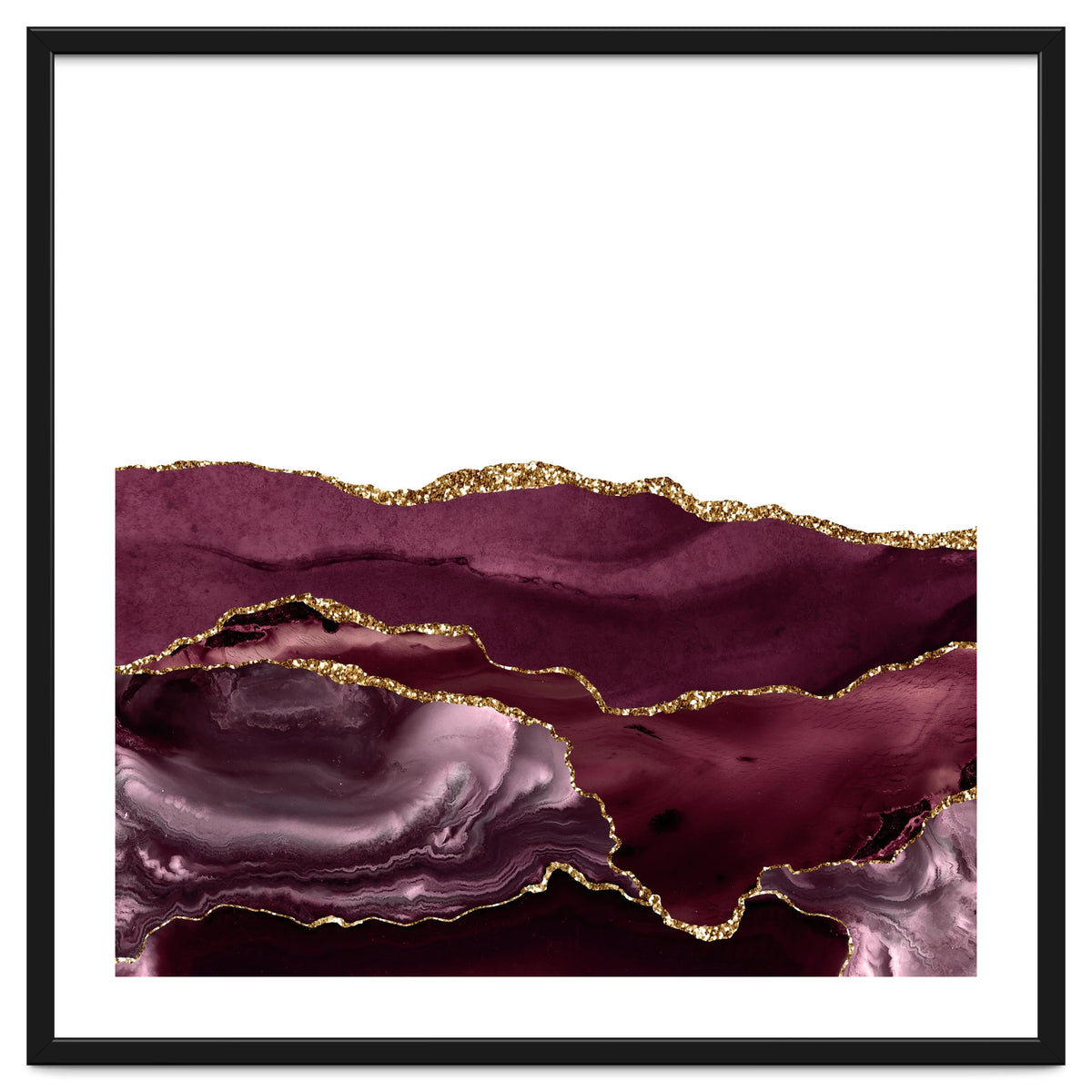 Burgundy & Gold Agate Texture 25
