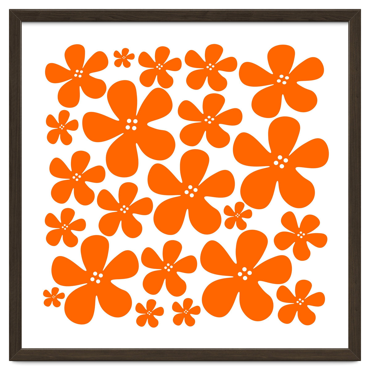 Orange Flowers Pattern