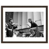 Conductor Herbert von Karajan rehearsing with Nathan Milstein in Lucerne, Switzerland. Lucerne,1957. thumbnail