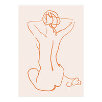Femina, Abstract Minimal Woman Line Art Sketch, Drawing Feminine Empower Express (Print Only)